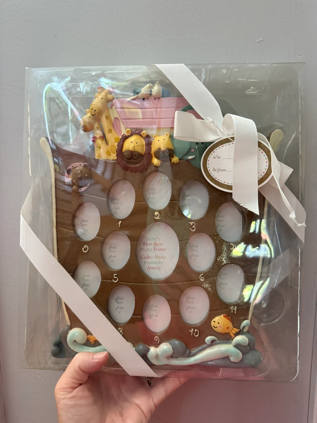 Baby's First Year Photo Frame - Noah's Ark Theme