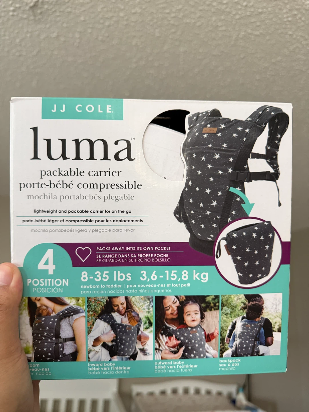 JJ Cole Luma Packable Baby Carrier