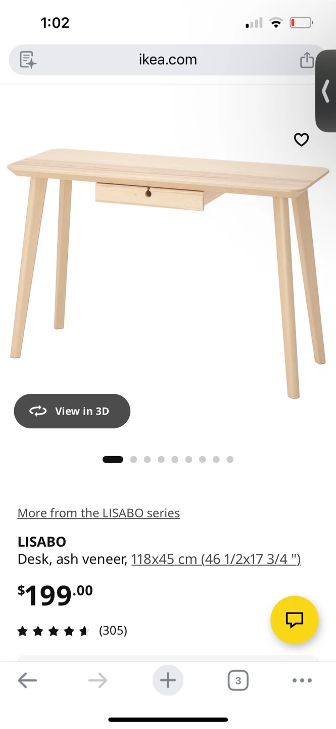 New IKEA Lisabo Desk