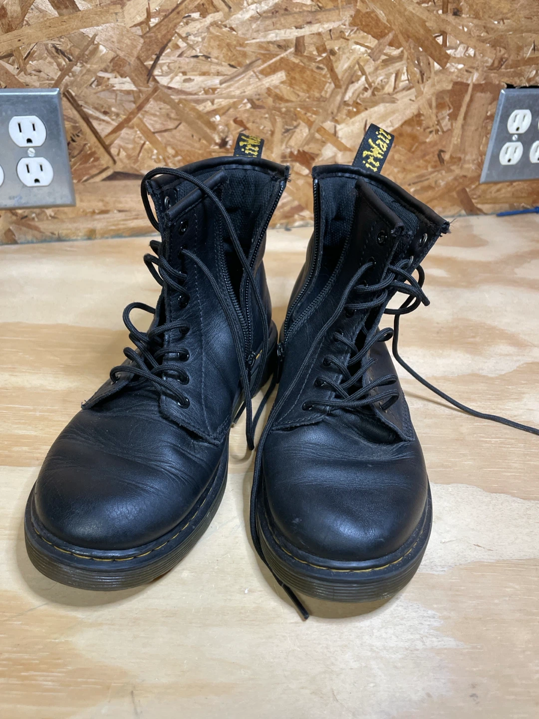 Dr. Martens Black Leather Combat Boots