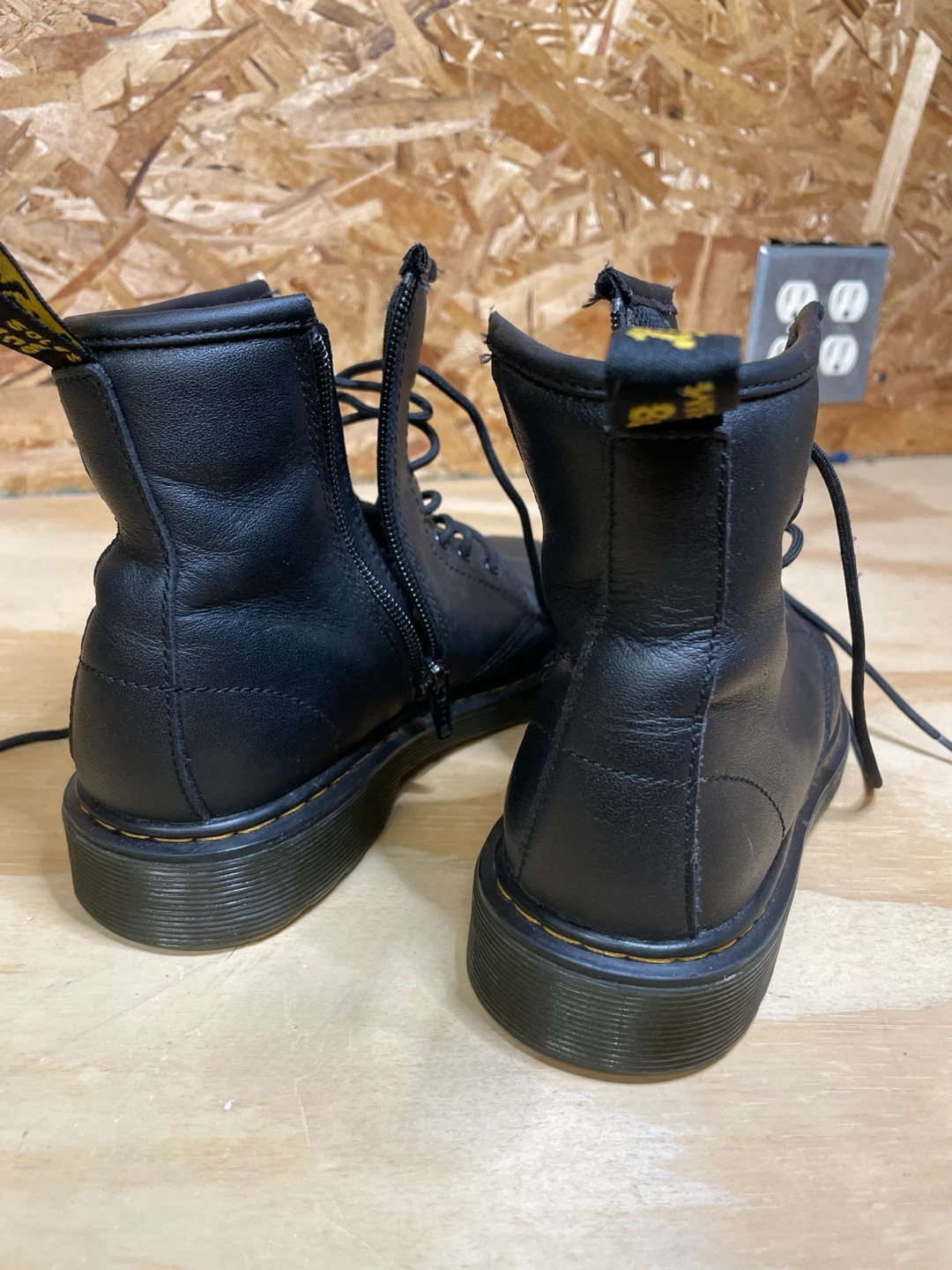 Dr. Martens Black Leather Combat Boots - photo 3