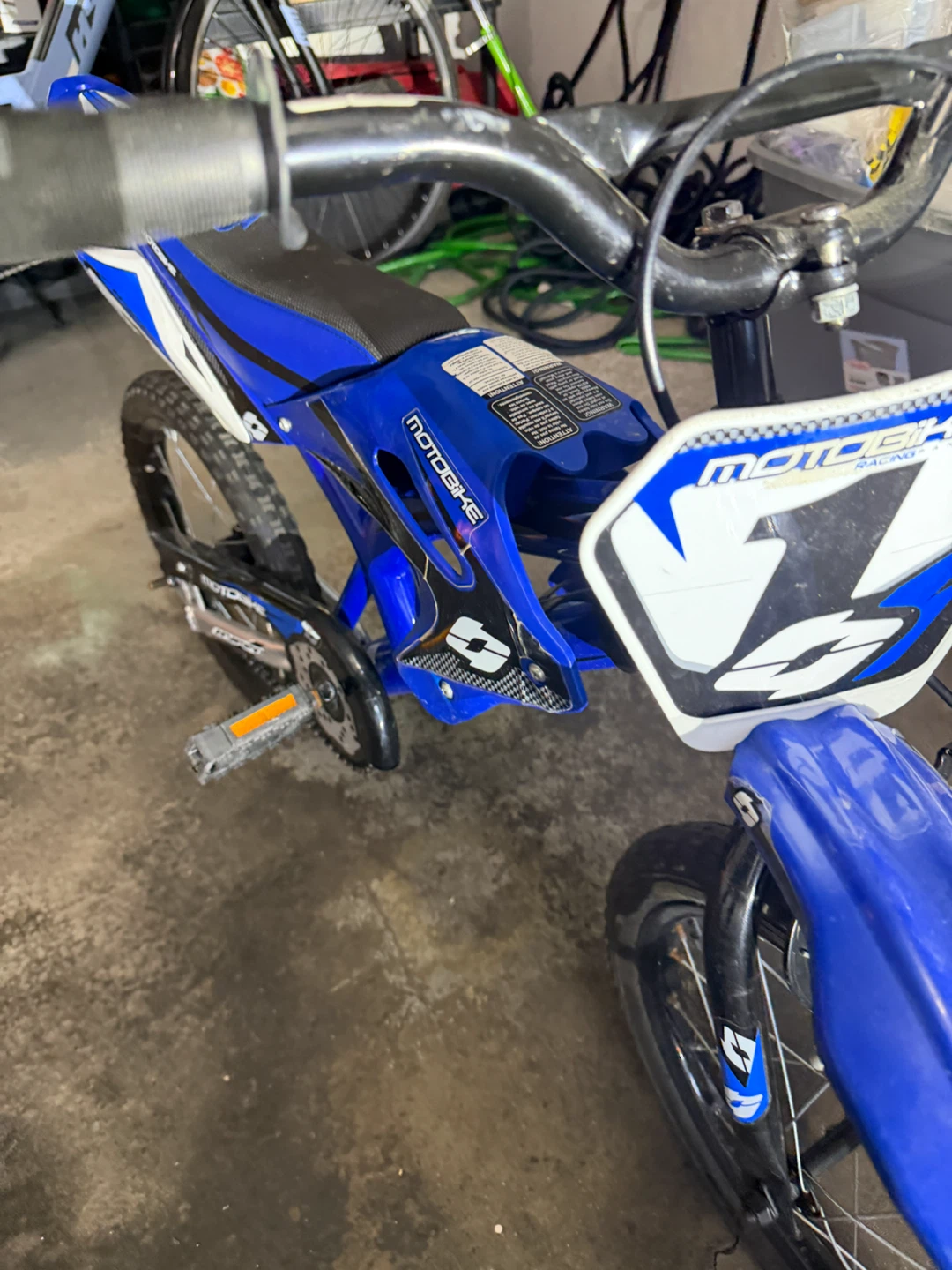 Blue Motobike Kids Bicycle