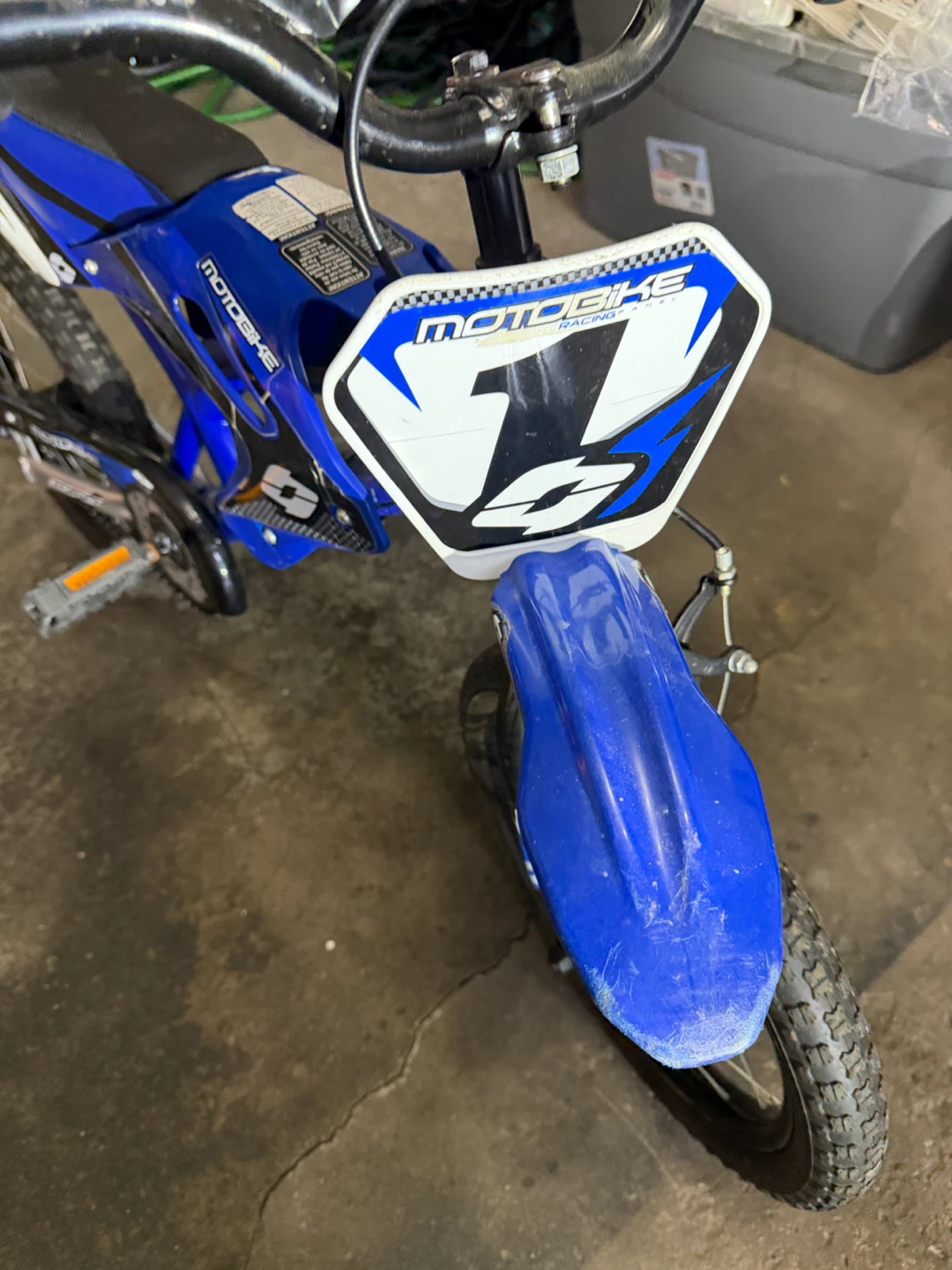 Blue Motobike Kids Bicycle - photo 2