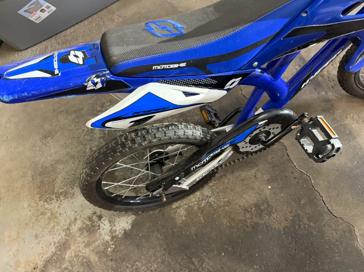Blue Motobike Kids Bicycle - photo 3