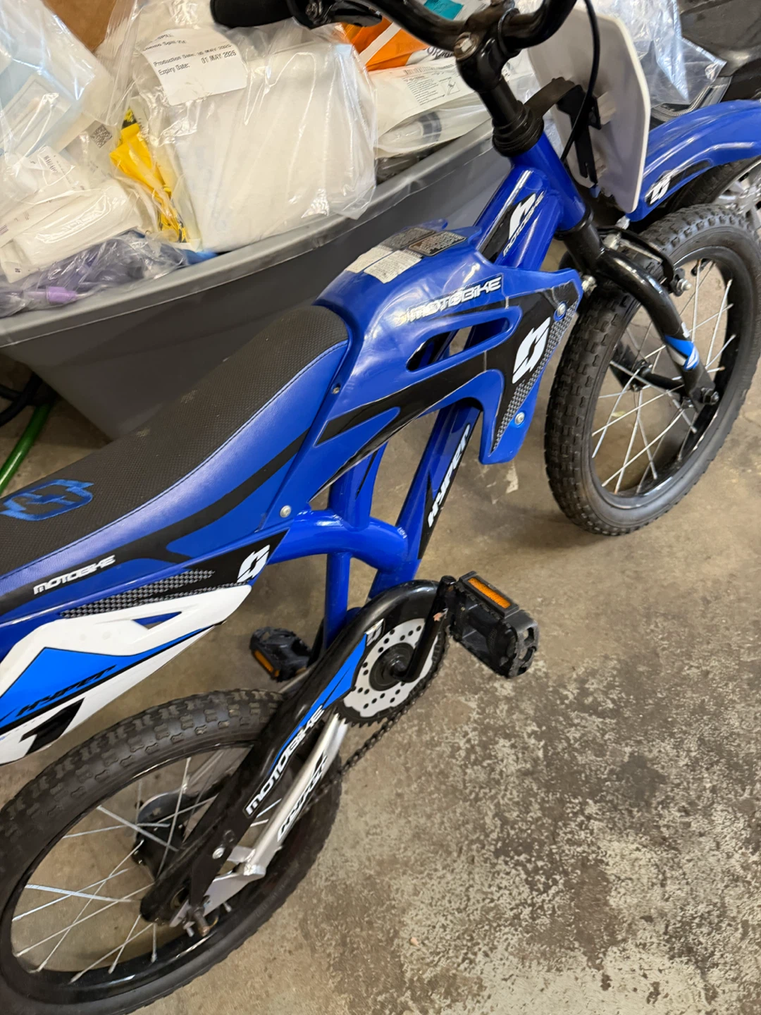 Blue Motobike Kids Bicycle - photo 4