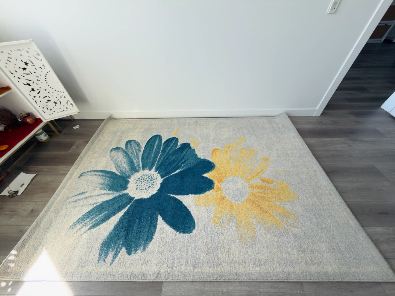 5x8 Area Rug (Teal & Yellow Floral) - photo 2