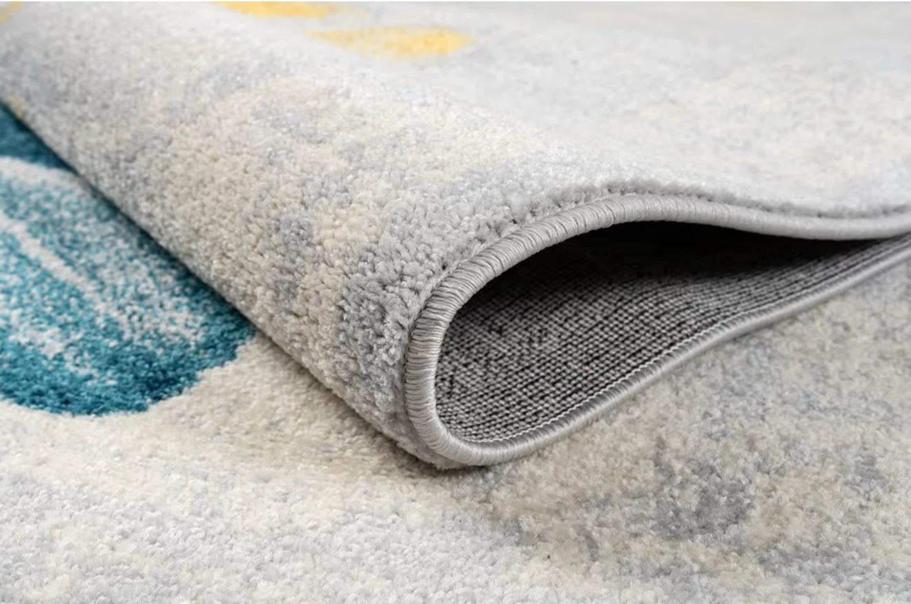 5x8 Area Rug (Teal & Yellow Floral) - photo 4