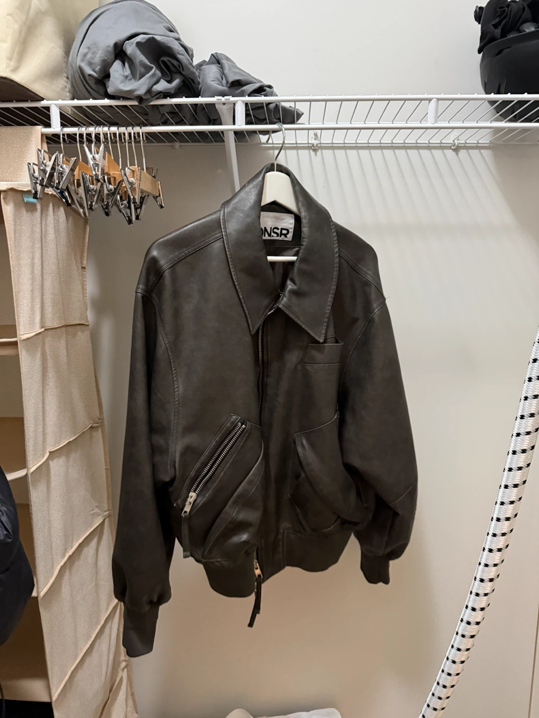 sick leather bomber