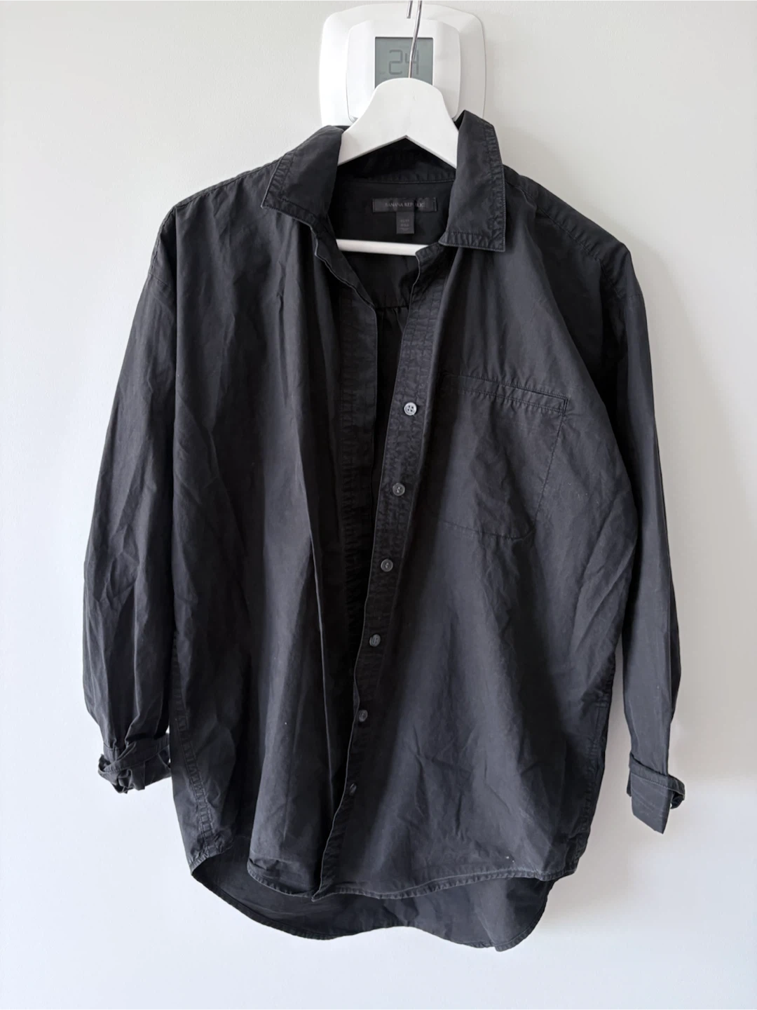 Banana Republic Black Button-Up Shirt XS
