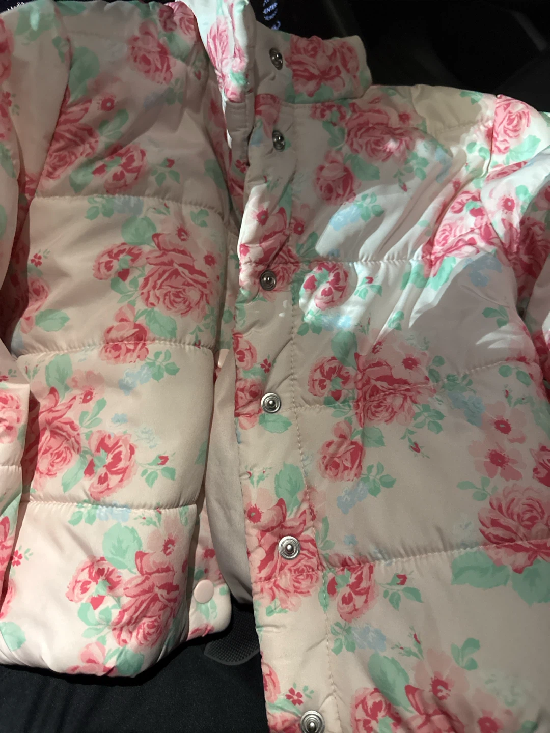 Janie and Jack Floral Puffer Jacket