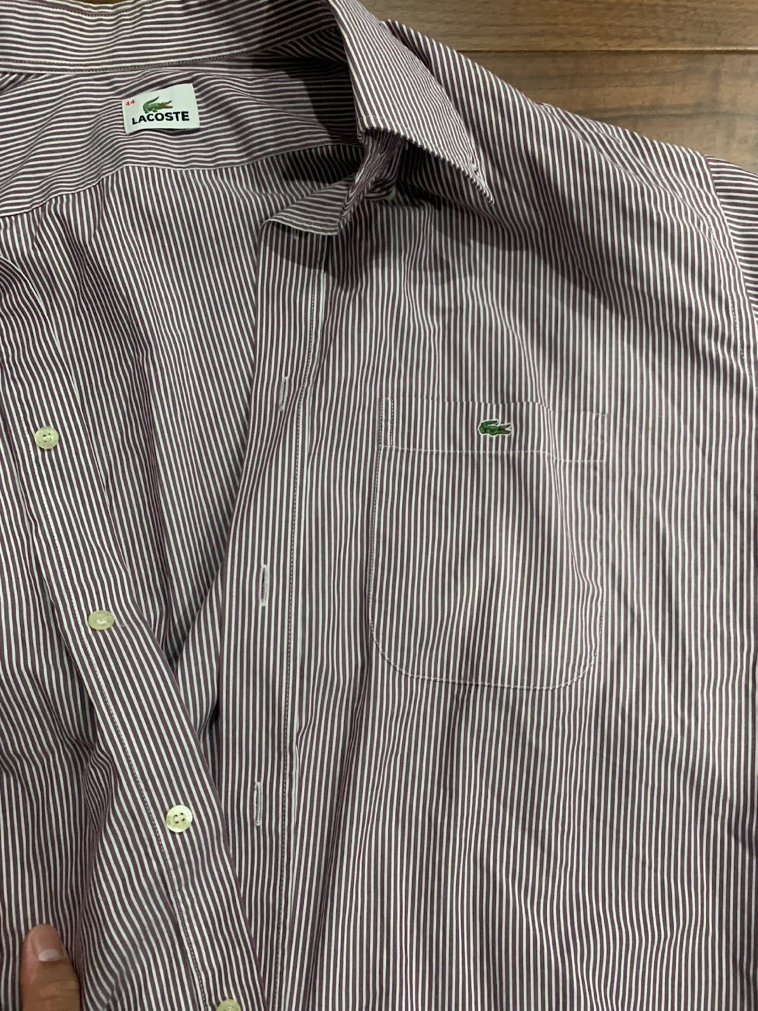 Lacoste Men's Striped Button-Down Shirt