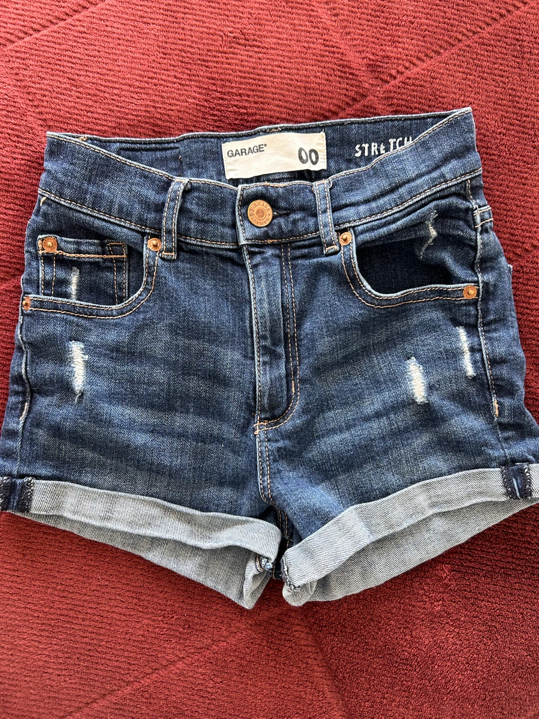 Garage Retro High Waist Stretch Denim Shorts – Size 00