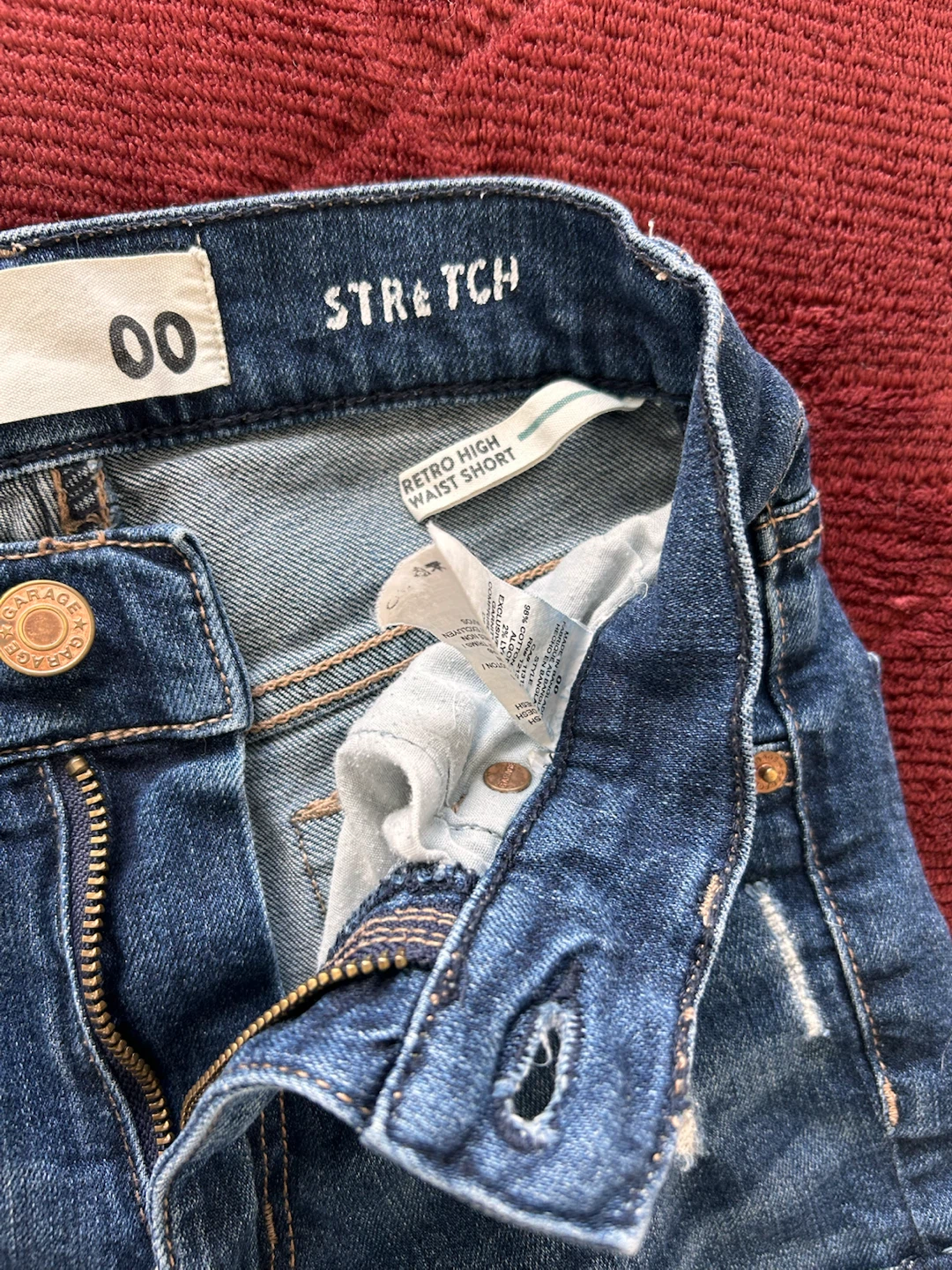 Garage Retro High Waist Stretch Denim Shorts – Size 00 - photo 2