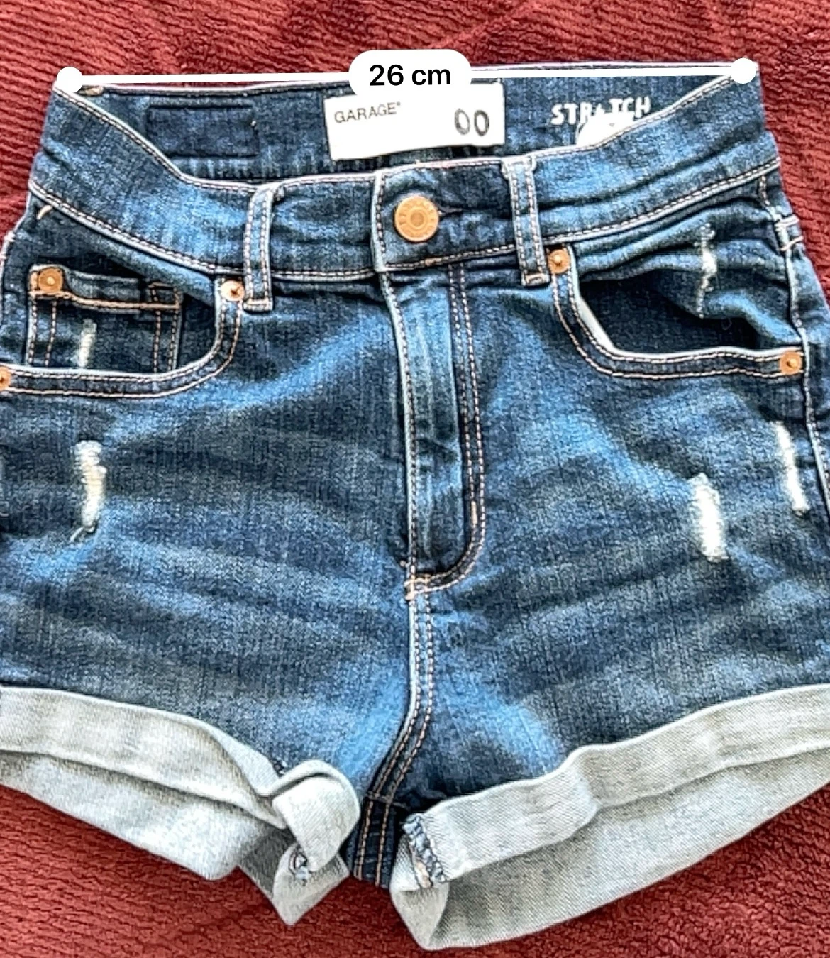 Garage Retro High Waist Stretch Denim Shorts – Size 00 - photo 5