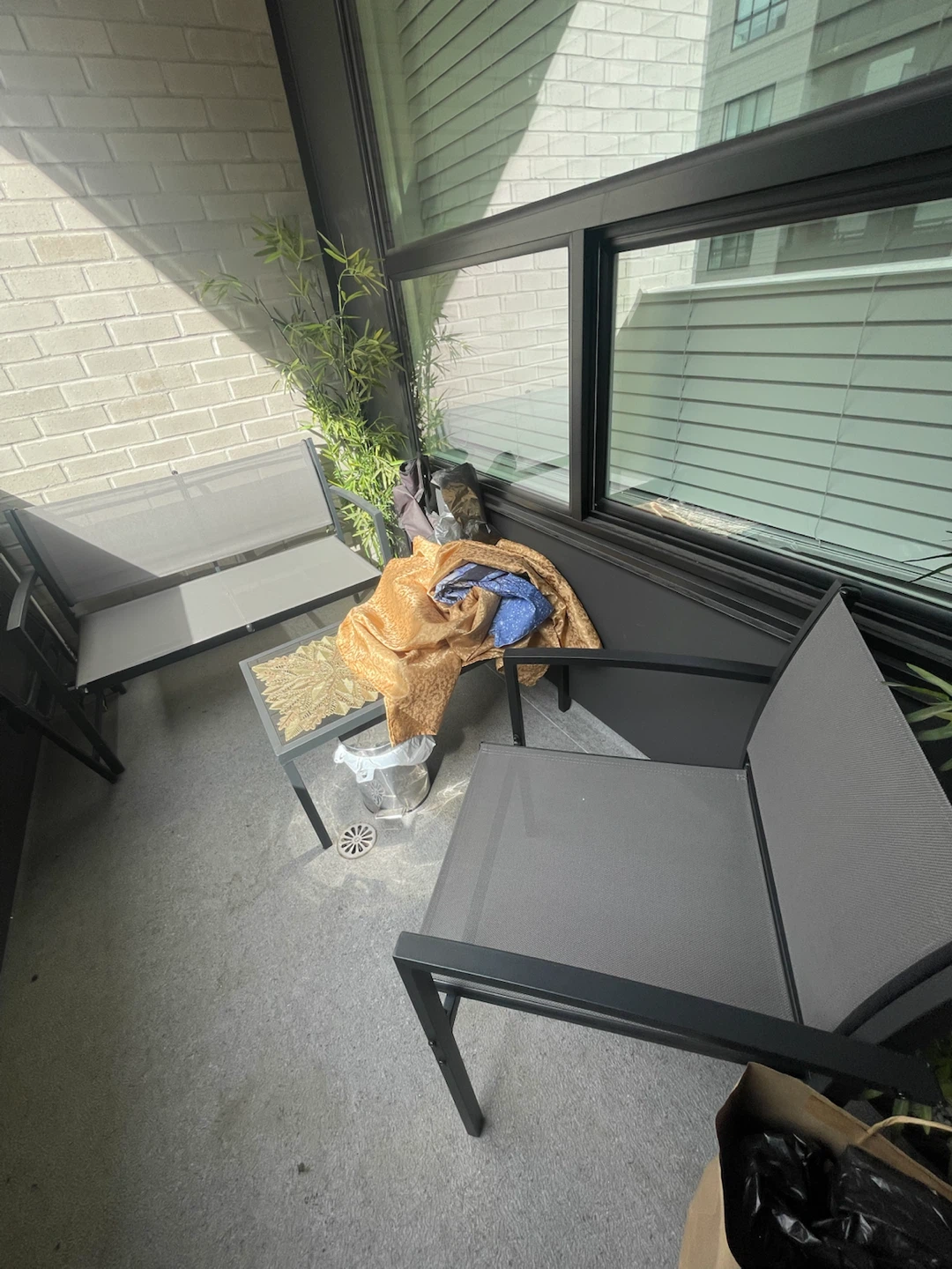 4 set Patio Chair and Loveseat Set
