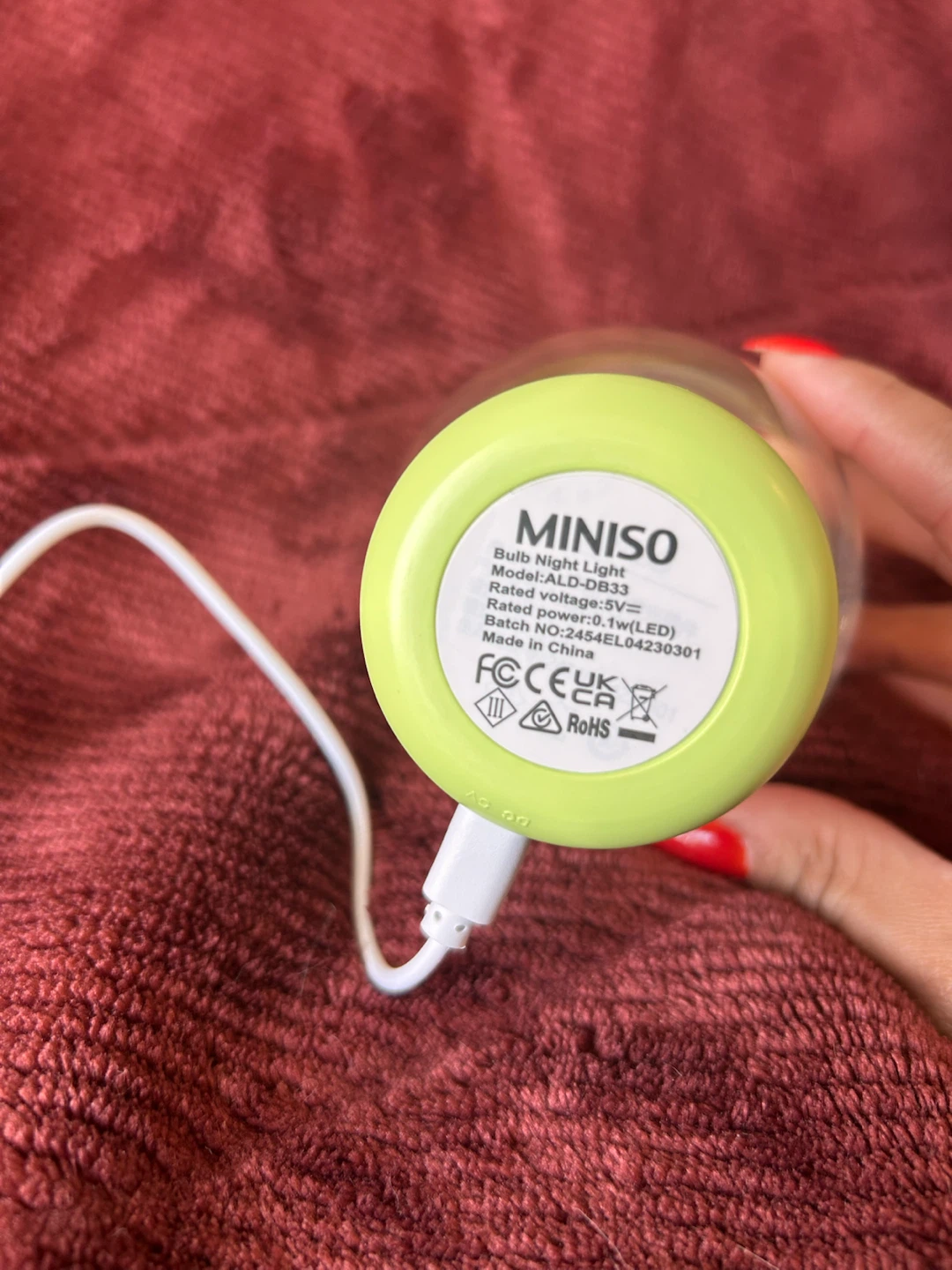 MINISO Disney Bulb Night Light - USB Powered LED Lamp - photo 3