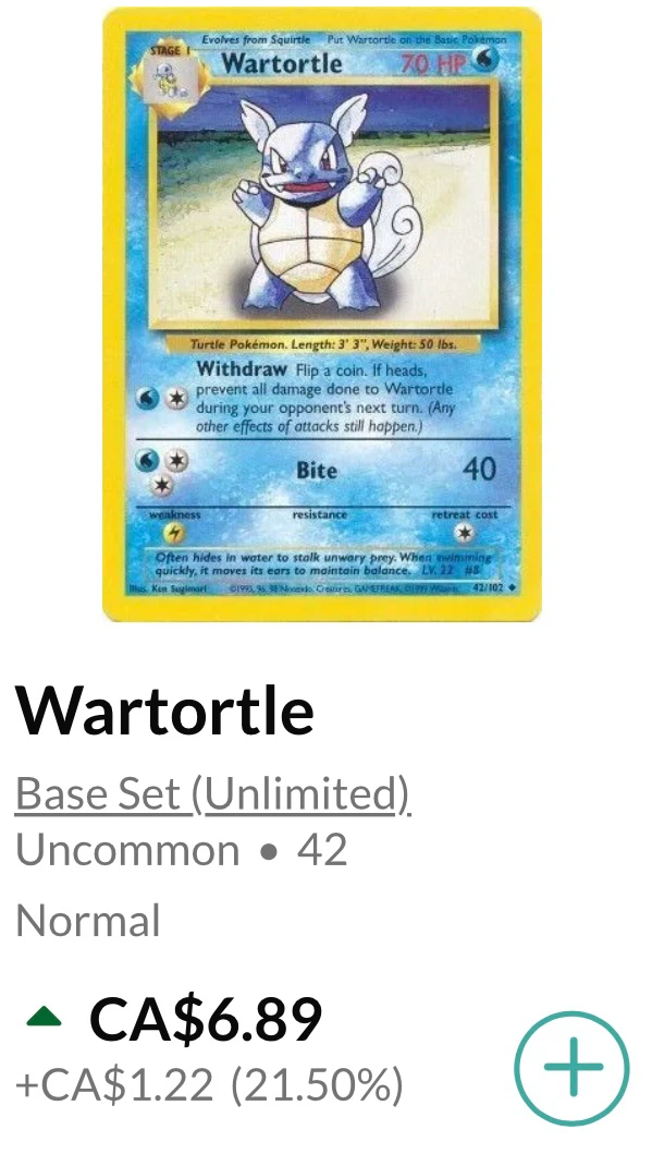Wartortle • Pokémon Base Set Unlimited *** - photo 3