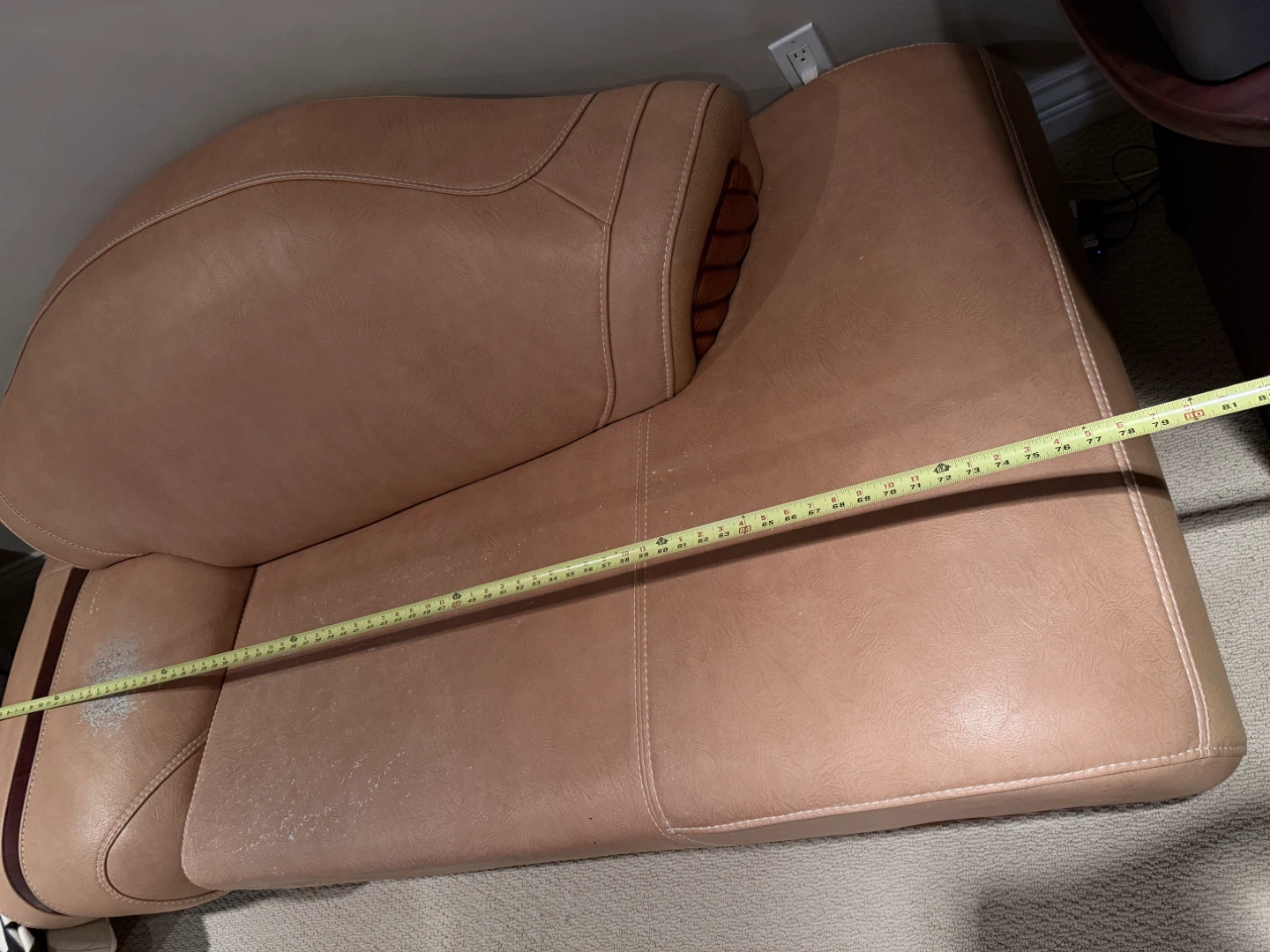 Set of 3 Tan Leather Sofa Section - photo 3