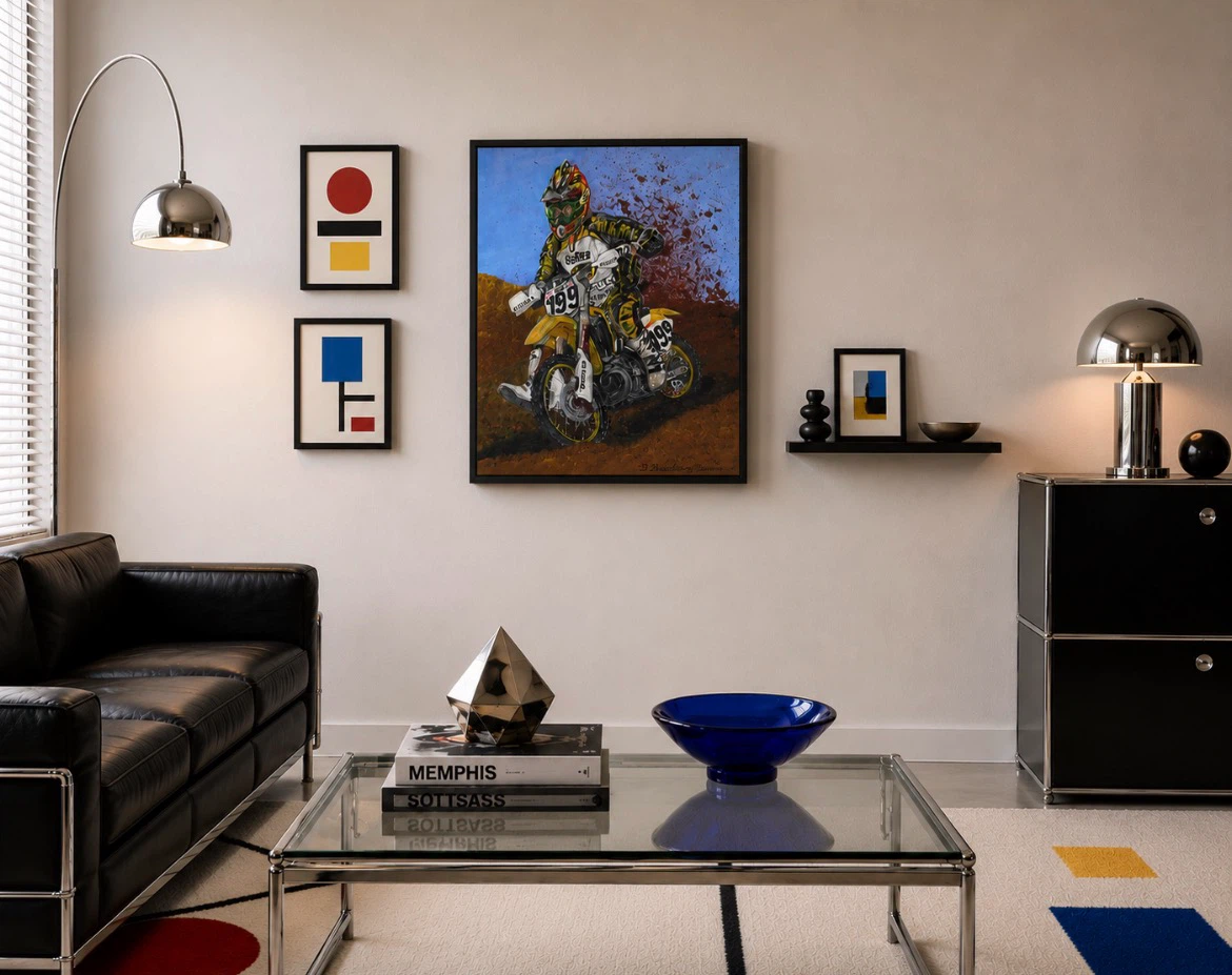 Travis Pastrana Motocross Acrylic Painting Folk Art