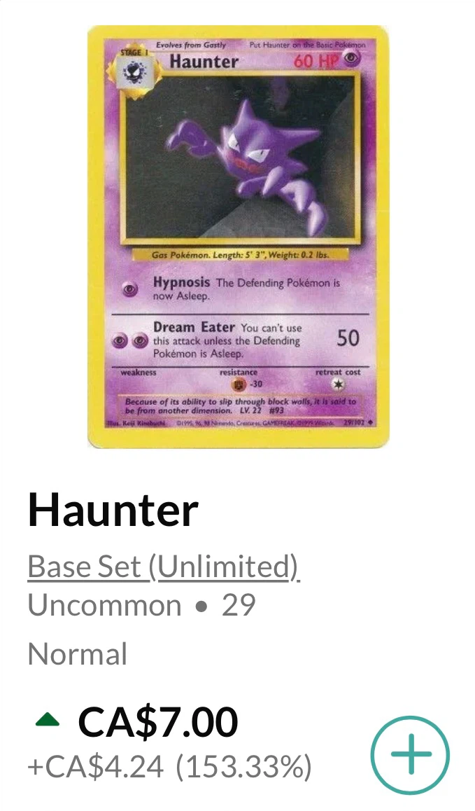 Haunter • Pokémon Base Set (Unlimited) *** - photo 3