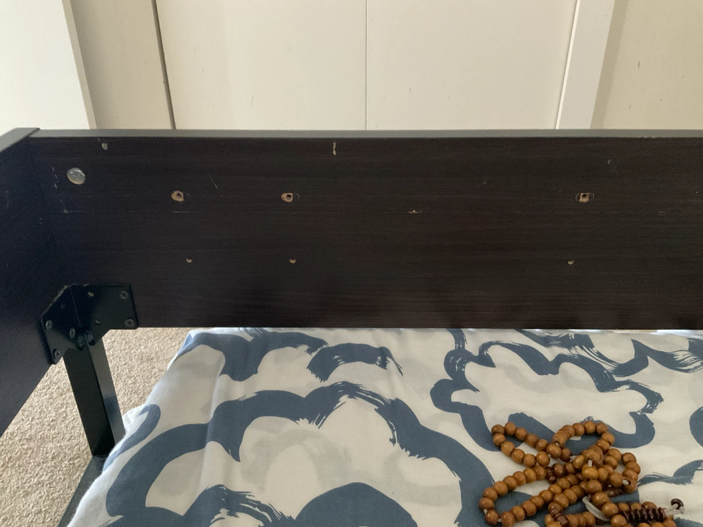Dark Brown Wooden Bed Frame - photo 4