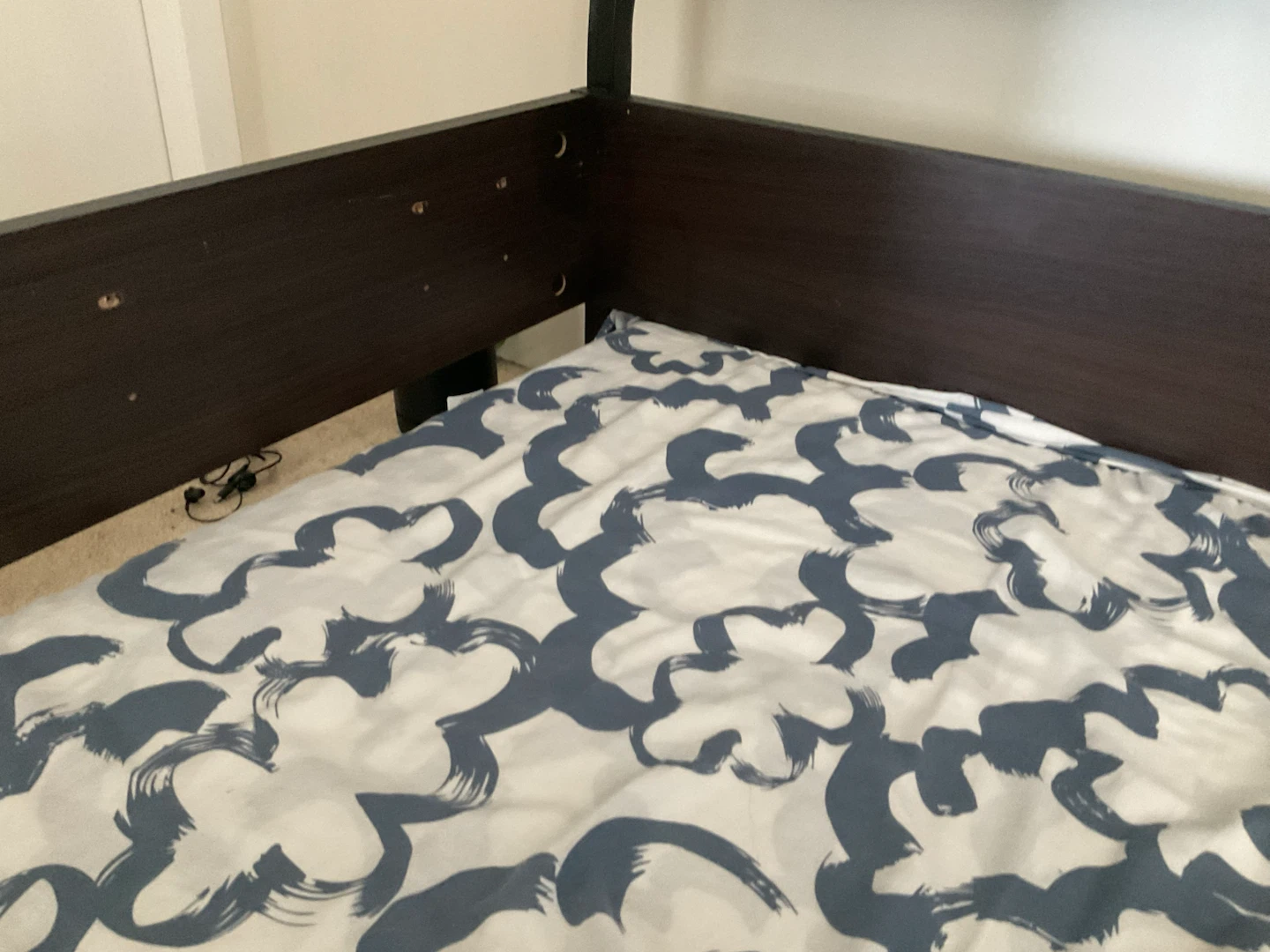 Dark Brown Wooden Bed Frame - photo 5