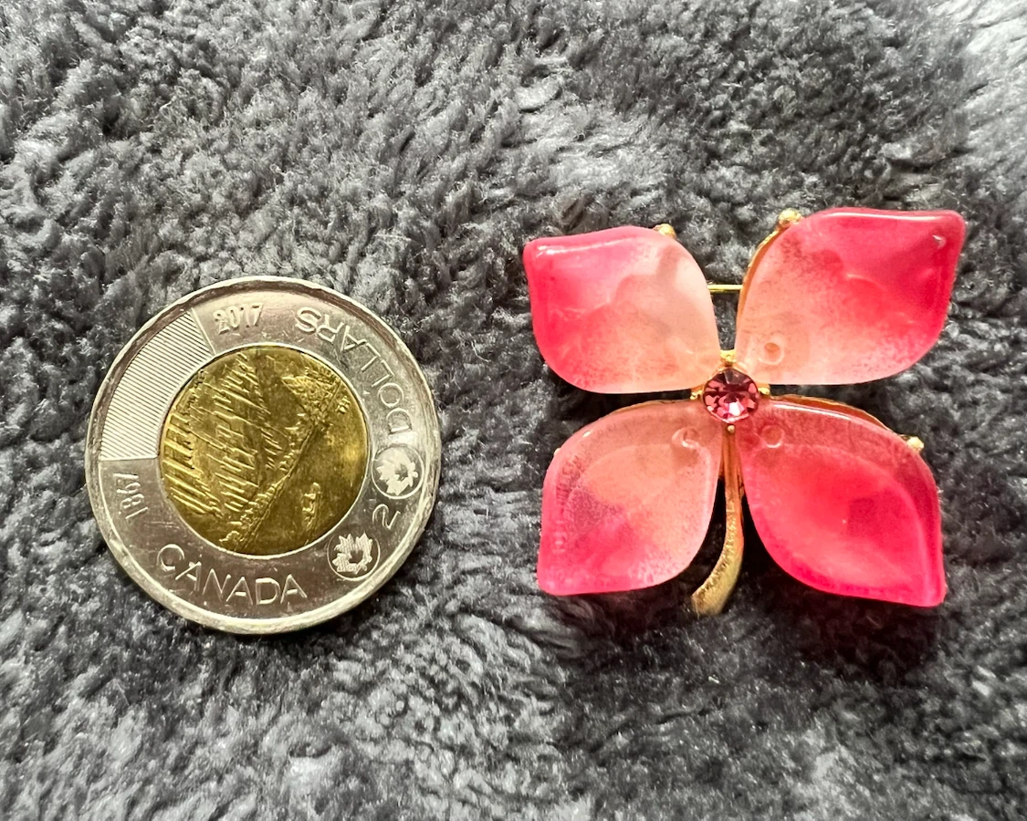 Pink flower Brooch - photo 2