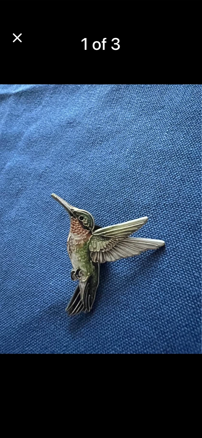 Hummingbird Brooch Pin