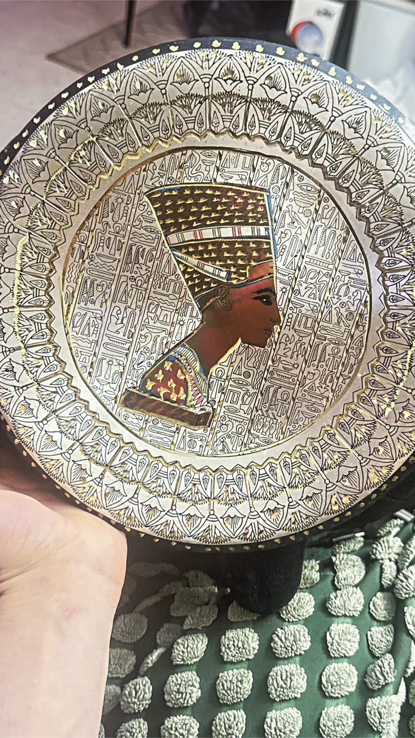 Vintage Egyptian Nefertiti Decorative Plate