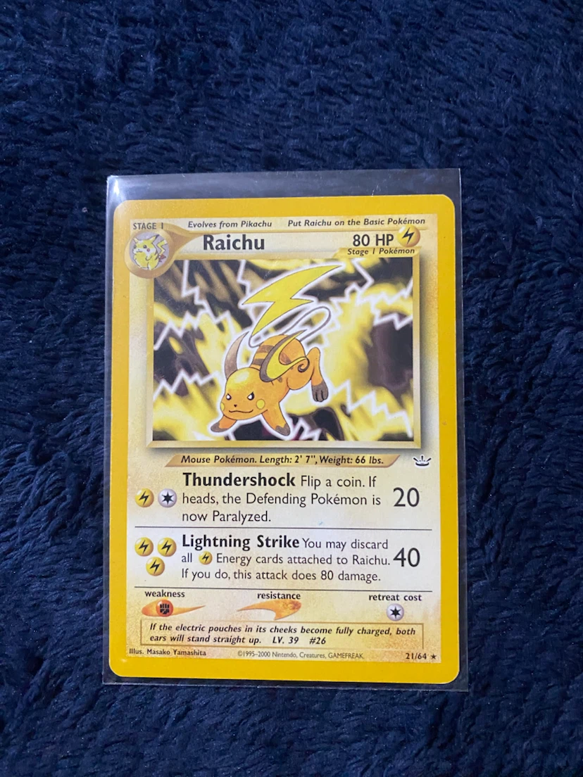 Raichu • Pokémon Neo Revelation Set ***