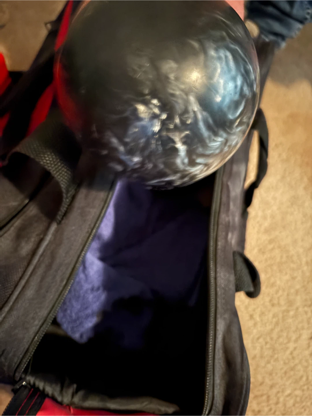 Black and Silver Swirl Bowling Balls