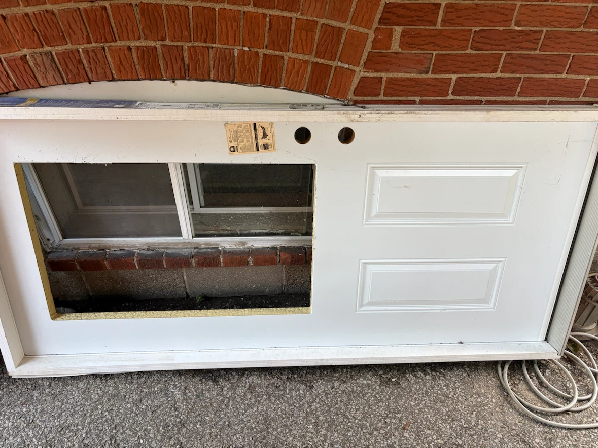 Masonite 36" x 80" Half Lite Cutout Steel Entry Prehung Door