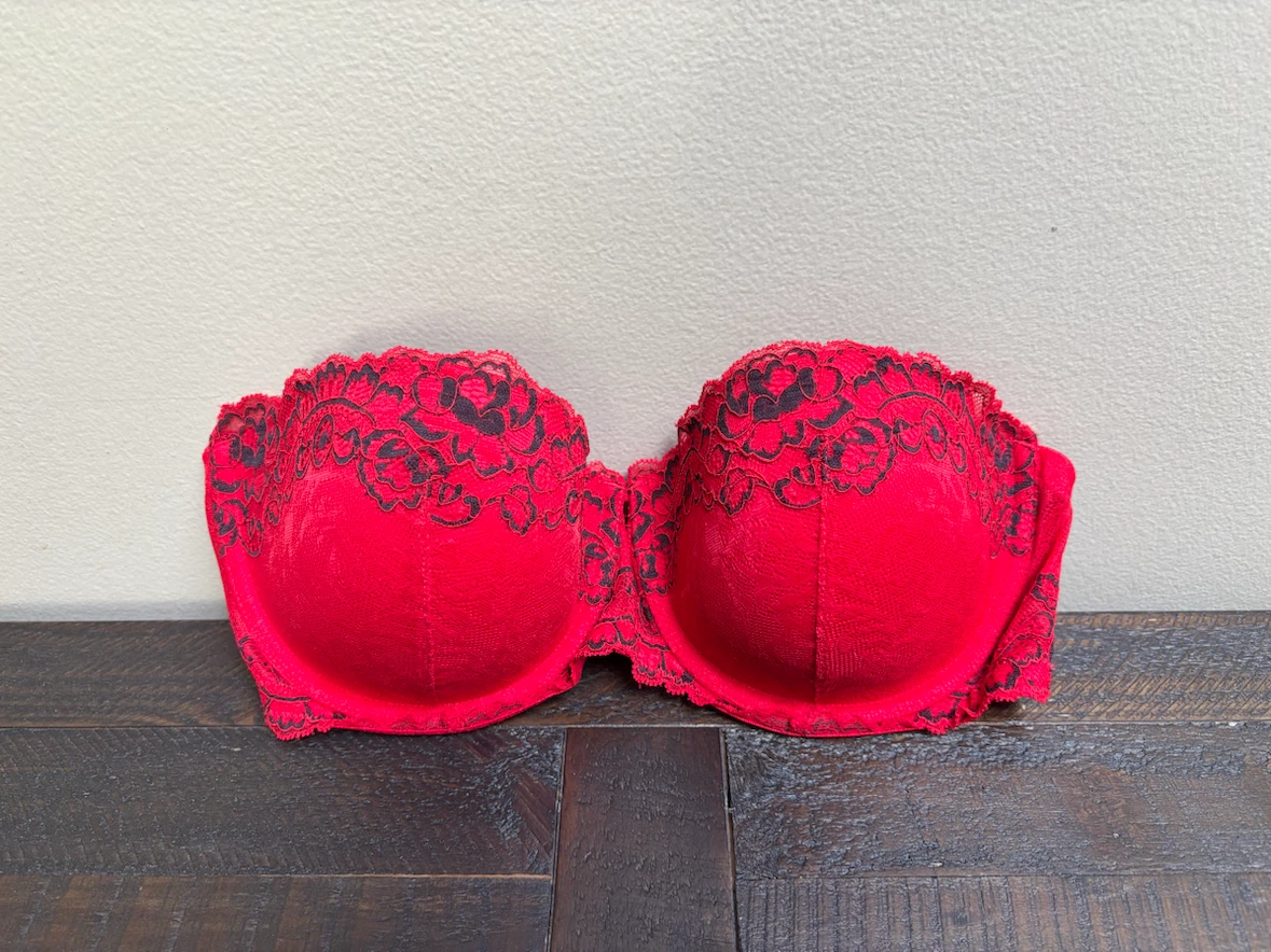 La Senza Red Strapless Bra