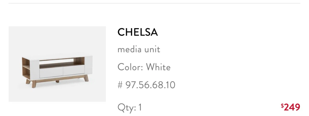 CHELSA Media Unit - White