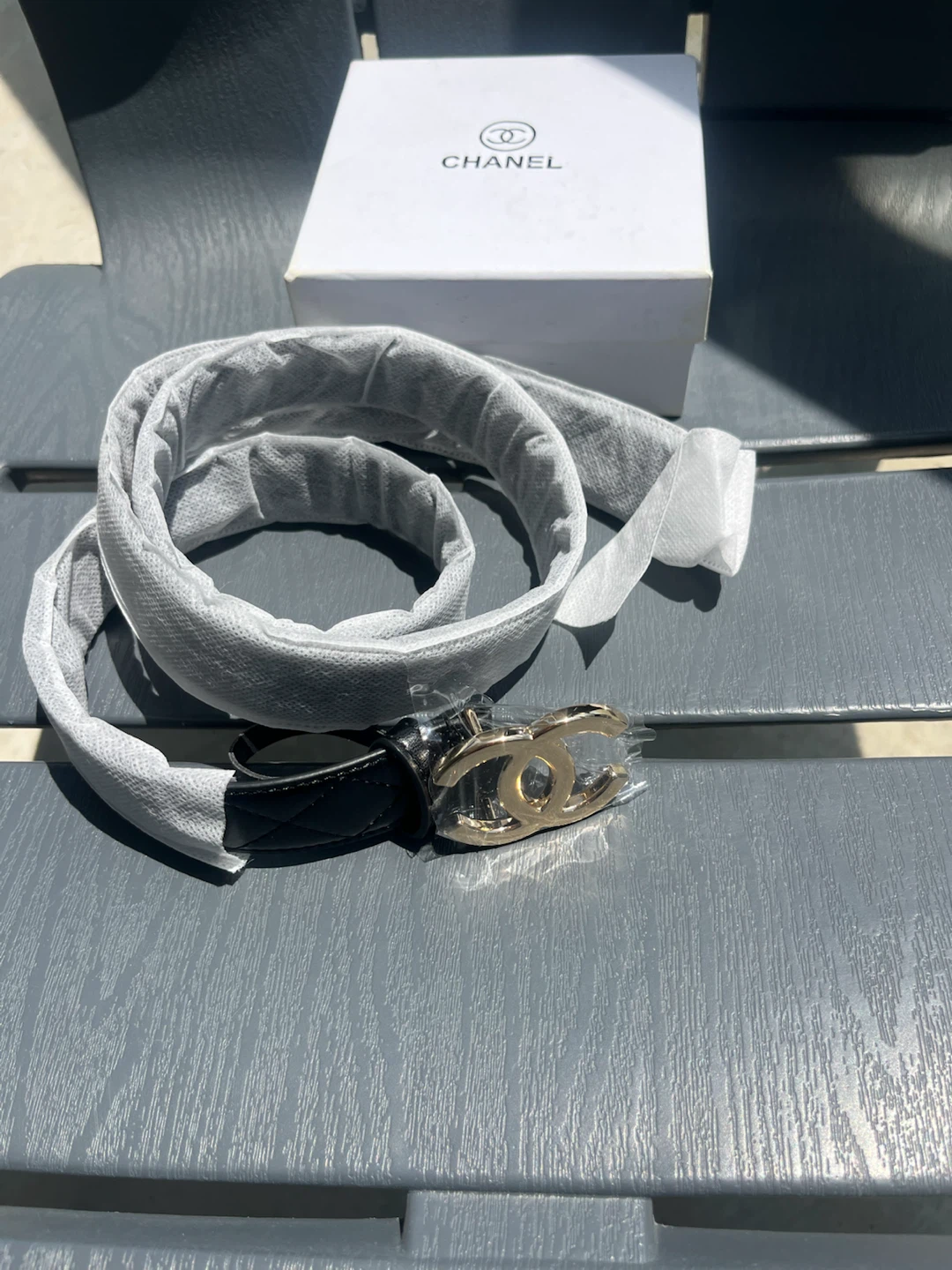 CHANEL Belt with CC Logo Buckle