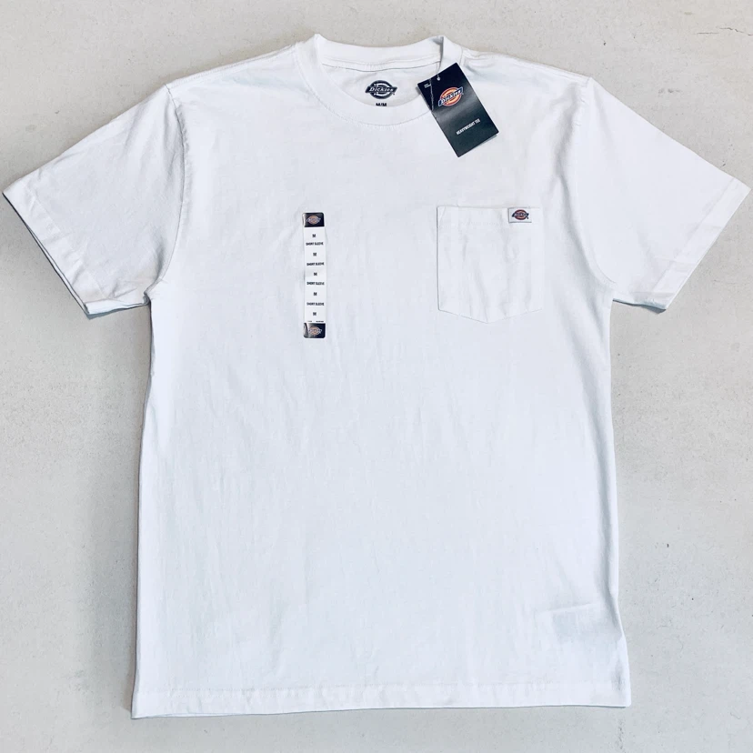 Dickies Mens Pocket T-Shirt Size Small, Medium White Tee NEW