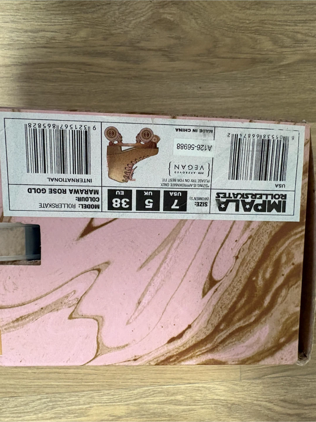 Impala Roller Skates - Rose Gold, Size 38 - photo 2