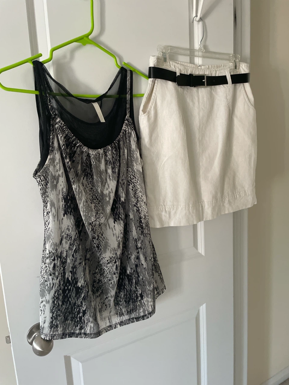Summer set with White Skirt  and top like new