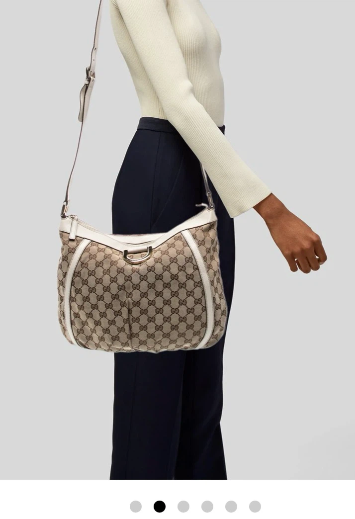 Gucci Monogram Canvas Hobo Bag