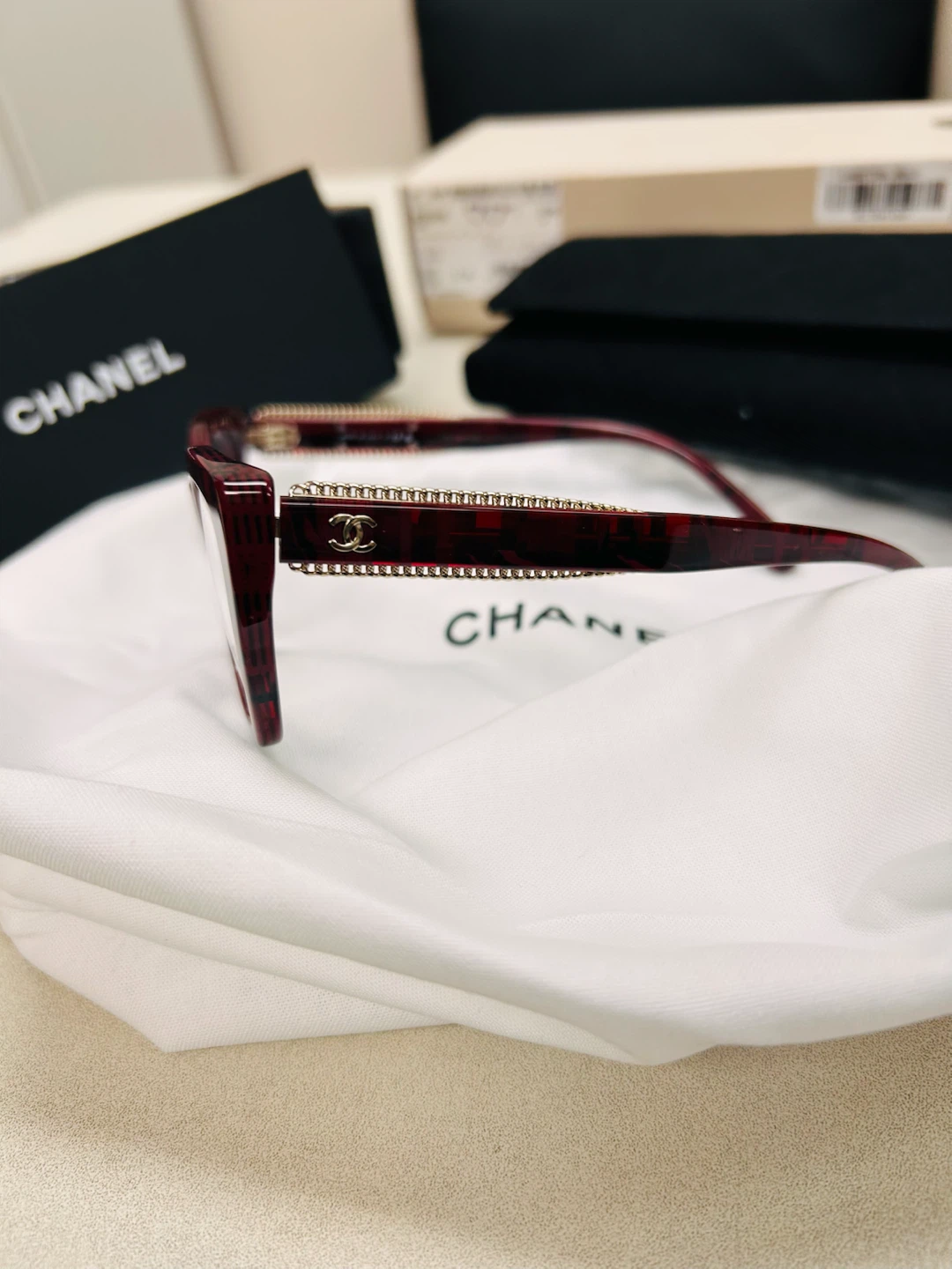 Chanel OCH3460 Red Tweed Eyeglasses - photo 4