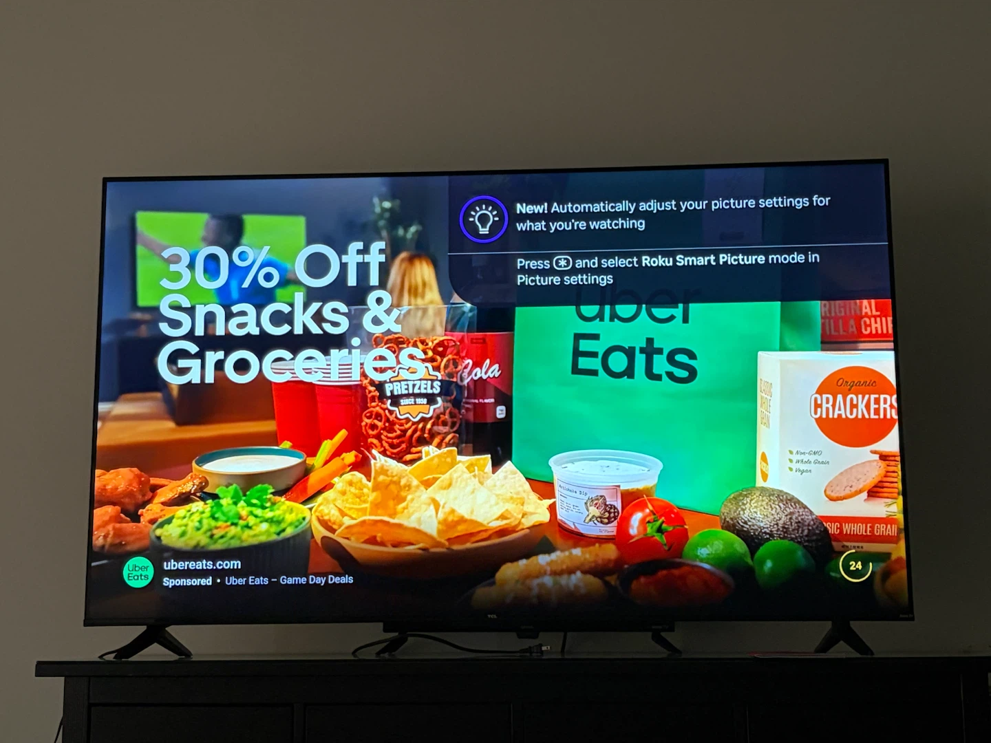 65” TCL ROKU Smart TV 4K HDR - photo 3