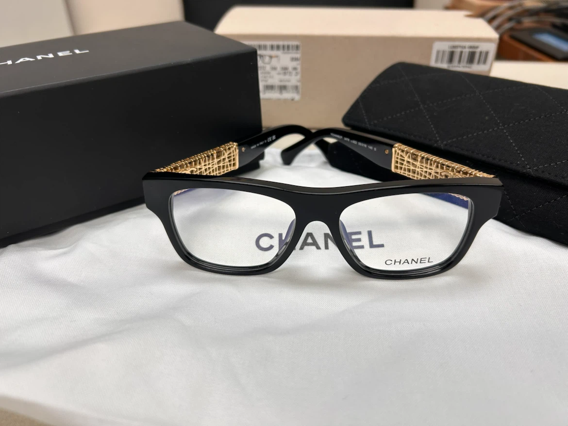 CHANEL Black Prescription Eyeglasses with Gold Accents - photo 3