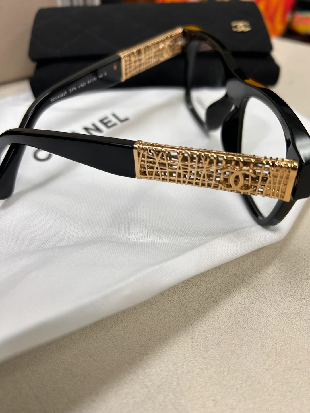 CHANEL Black Prescription Eyeglasses with Gold Accents - photo 5