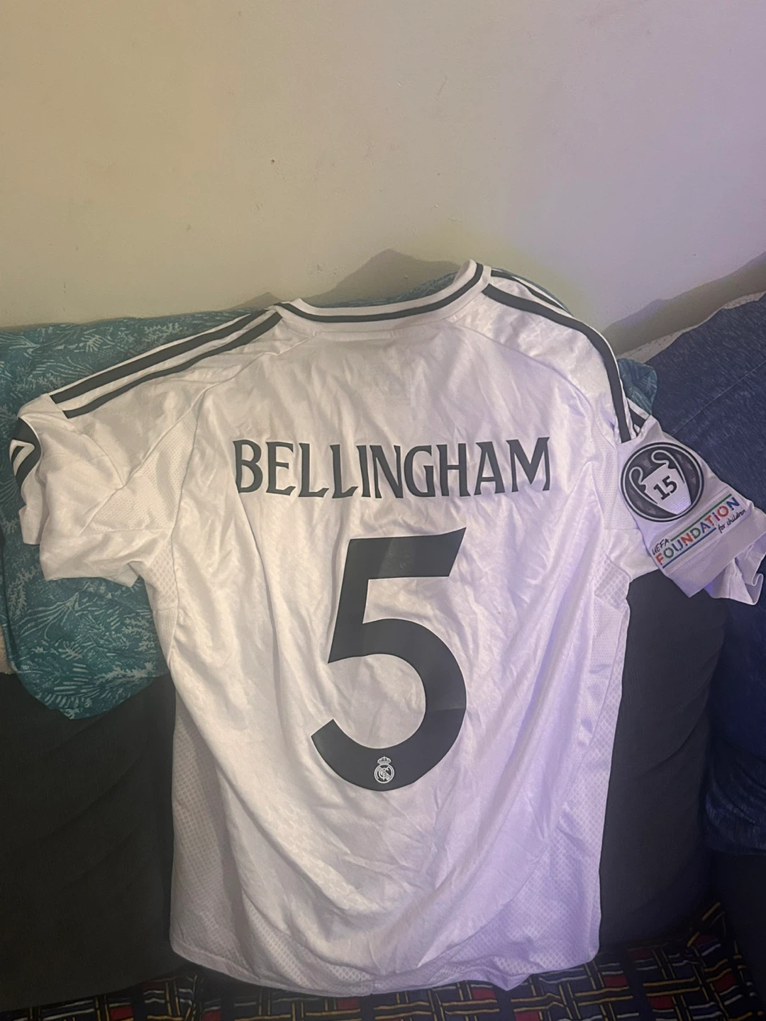 Real Madrid 2024 2025 Jude Bellingham #5 Jersey Size L - photo 2