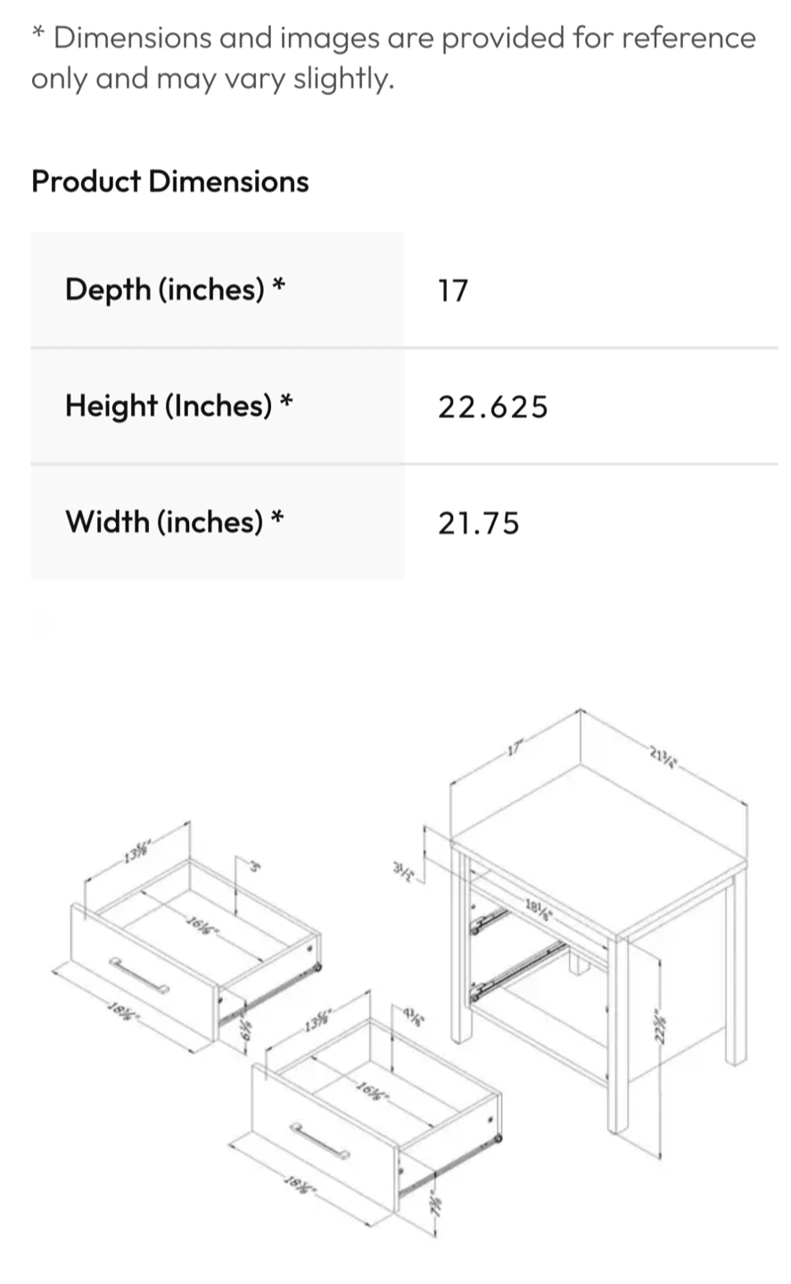 2 Nightstands - Grey Wood finish - photo 4