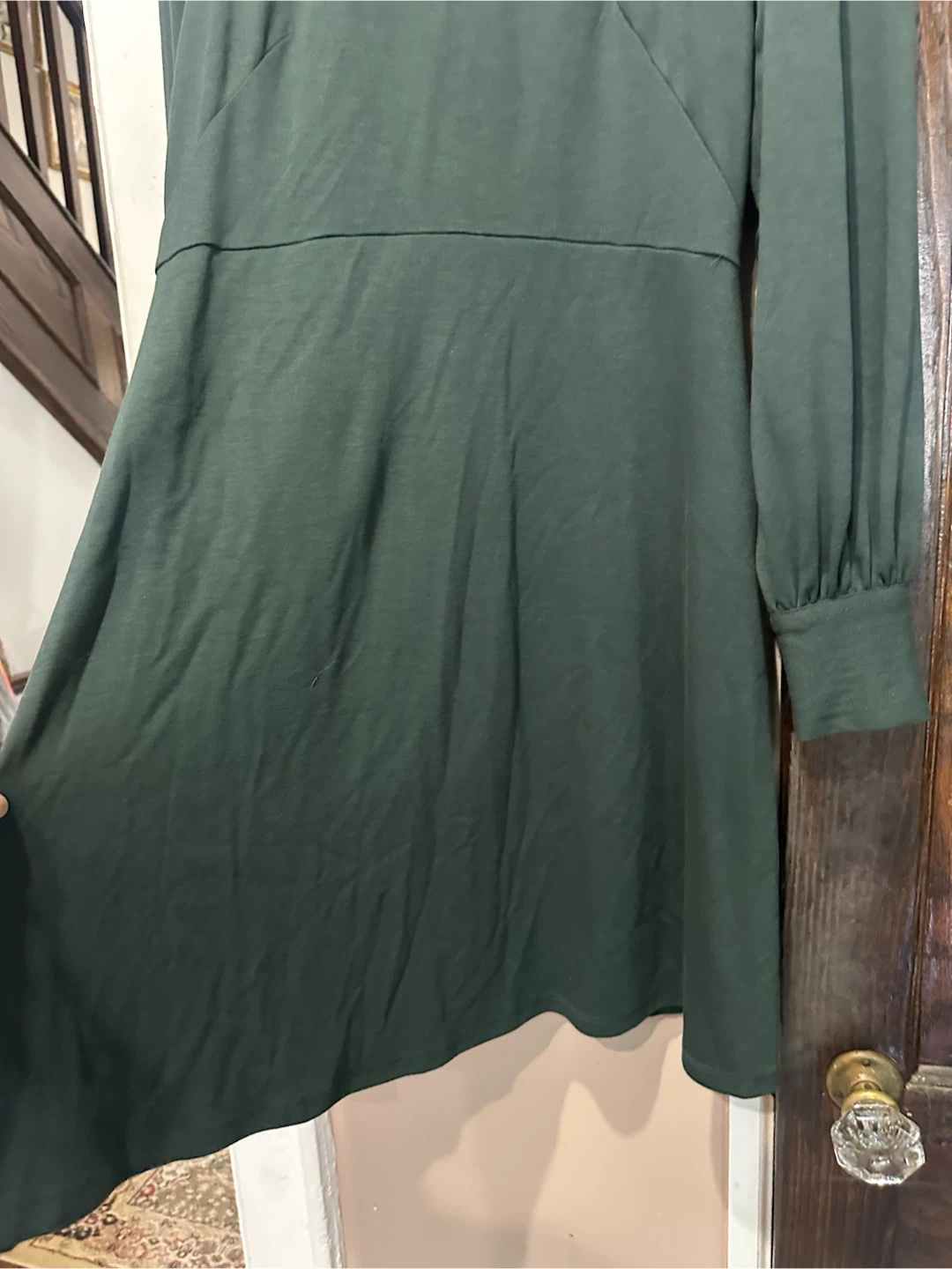 LOFT Forest Green Long Sleeve A-Line Dress - photo 3