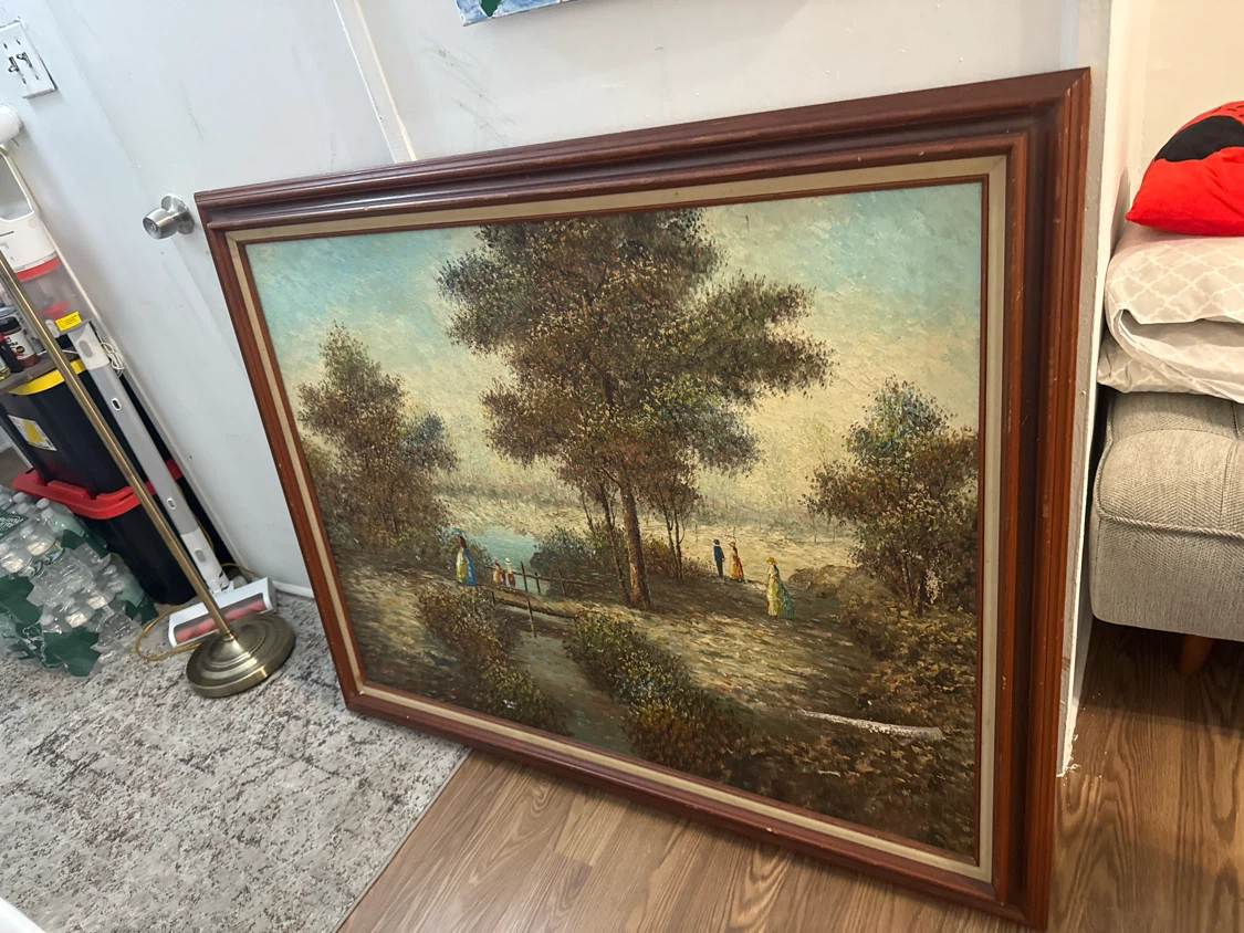 Framed Landscape Oil Painting