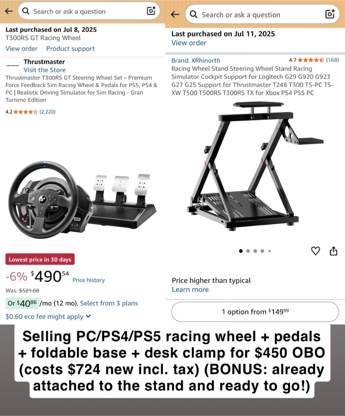 Thrustmaster T300RS GT Racing Wheel, Pedals + Foldable Stand - photo 2