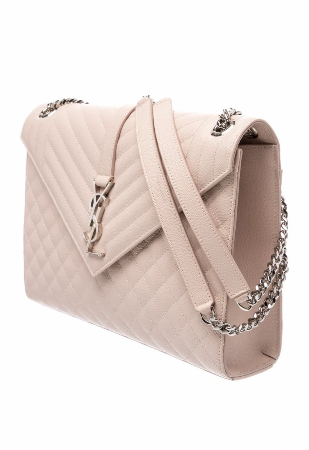 Saint Laurent Large Envelope Leather Monogram Chain Shoulder Bag - photo 3