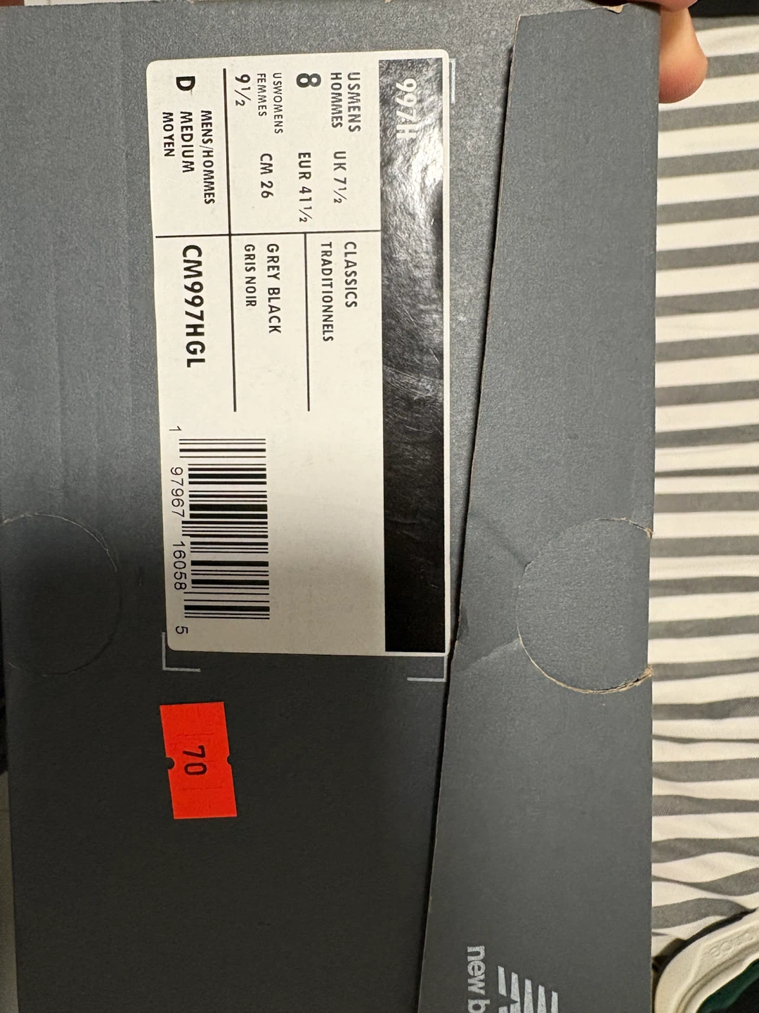 New Balance CM997HGL Grey Black Sneakers - photo 3